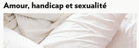 Témoignage : Derrière la porte ; Amour, handicap et sexualité